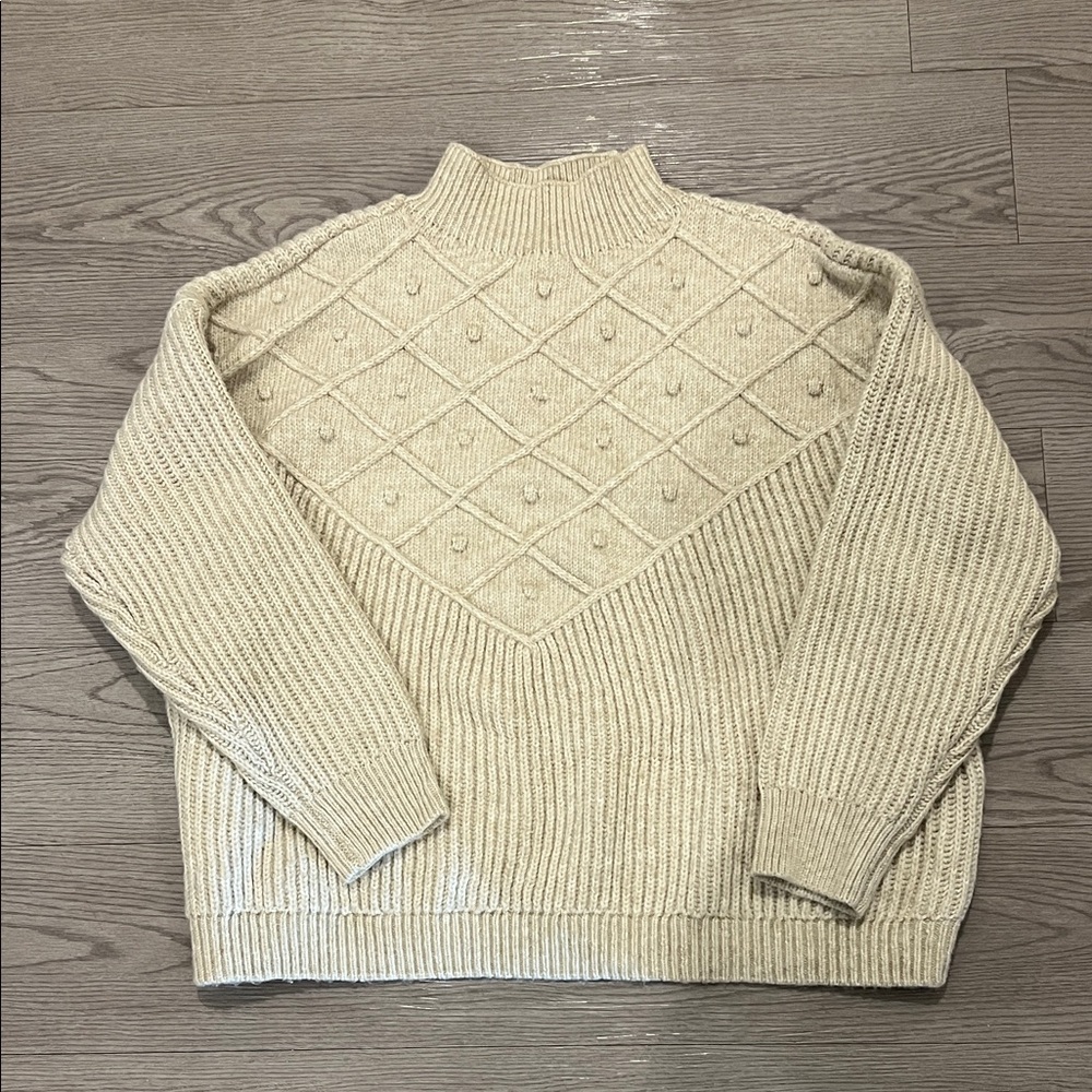 Calvin Klein Cream Mockneck Sweater